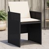 vidaXL Patio Chairs with Cushions - Black Poly Rattan Steel Frame | Outdoor Furniture Set for Garden/Patio - 2 of 4