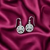 Slickblue Women's Celtic Cross Drop Earrings, Sterling Silver with Malachite Gemstones, Knotwork Design, 0.6 Inch - 2 of 4