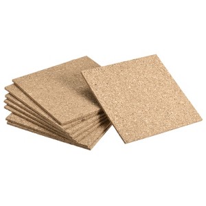 Unique Bargains Cork Heat Resistant DIY Tableware Square Coasters 8 Pcs - 1 of 3