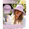 Tirrinia Women’s Neck Flap Bucket Hat with Wide Brim - Lightweight Breathable UPF 50+ Sun Hats, Perfect for Hiking Safari Fishing Garden Party, Solid - 2 of 4