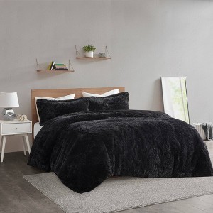 Leena Shaggy Faux Fur Duvet Set - 1 of 4