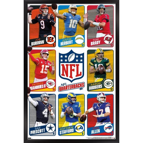 NFL League - Superstars 21 Wall Poster, 14.725 x 22.375, Framed