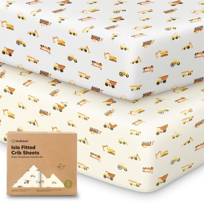 KeaBabies 2pk Isla Fitted Crib Sheets for Boys, Girls, Baby Crib Sheet, Fits Standard Nursery Crib Mattresses