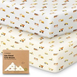 KeaBabies 2pk Isla Fitted Crib Sheets for Boys, Girls, Baby Crib Sheet, Fits Standard Nursery Crib Mattresses - 1 of 4