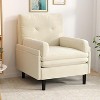 UNISOAR Sleeper Sofa with Pull-Out Bed, 5-Position Backrest, Removable Arms & Ottoman Storage, Beige - 4 of 4