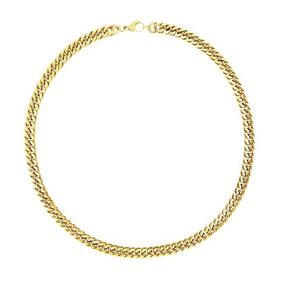 Slate by Rebl Double-Weave Cuban Link Chain, 18K Gold Plated Stainless Steel