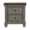 NicBex Rustic 2-Drawer Nightstand with Classic Knobs Bedside Table with Storage End Table for Bedroom, Living Room - 2 of 4