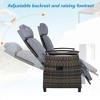 CAVINAS Outdoor Loveseat, Acacia Wood Armrests Patio Conversation Sets, Adjustable Backrest Outdoor Seating Set for Balcony, Garden - 2 of 4