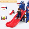 Costzon 4-in-1 Toddler Slide Set, Large Climber Playset with Basketball Hoop, Toss Game, Thickened Panel & Swing for Indoor/Outdoor Ages 3–10 - 3 of 4