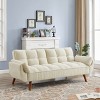 KTMBDW 75.4" Loveseat Sofa, Mid Century Modern Decor Love Seat Couches for Living Room, Bedroom, Solid and Easy to Install Love Seats Furniture - 2 of 4