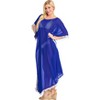 HAPPY BAY Women's House Daily Routine Evening Wear Loungewear Sheer Solid Casual Cover Up Relaxed Caftan Maxi Dresses for Women XL-XXL Blue, Solid - 3 of 4