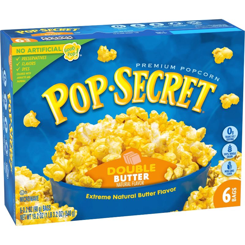 Pop Secret Microwave Popcorn Double Butter Flavor - 3.2oz/6ct, 4 of 9