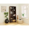 Prepac 6 Shelf Bookcase Espresso: Laminated Wood Composite, Metal Hardware, 77" High - 4 of 4