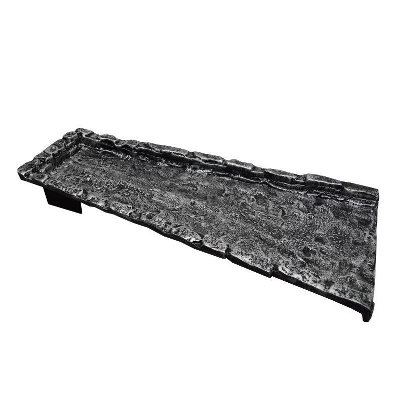 Cast Aluminum Downspout Gutter Splash Block - Silver Slate Stone, Rust-Proof, Decorative, No Assembly Required - Oakland Living, 5 of 6