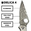 Spyderco Delica 4 Titanium Damascus Folding Knife with 2.9" VG-10 Steel Blade with PlainEdge | Get Superior Strength with the Titanium Handle, Gray - 3 of 4