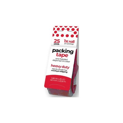 Natural Home HD Tape with 25ft Cutter: Clear Packing & Shipping Tape, 1.88" Width, 75ft Length