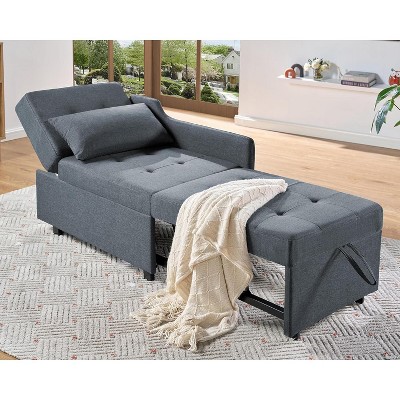 AMERLIFE 3-in-1 Sleeper Sofa Chair with Adjustable Backrest, Foldable Loveseat, Recliner