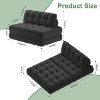 Corduroy Sofa Bed with Lumbar Pillow - Single Size Foldable Sleeper Chair for Small Spaces, Space Saving Convertible Futon & Guest Bed - 2 of 4