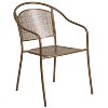 Flash Furniture Oia Commercial Grade 35.5" Square Indoor-Outdoor Steel Patio Table Set with 4 Round Back Chairs - 4 of 4