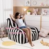 JOYRACER Teddy Fabric Bean Bag Lazy Sofa with Side pockets for Adults and Kids, Cute Accent Sofa Chair Living Room,Bedroom Dorm Reading - 3 of 4