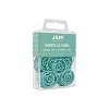 JAM Paper Colored Circular Paper Clips Round Paperclips Teal 2 Packs of 50 21832066B - 2 of 4
