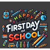 "Happy First Day of School" Adult Crew Neck Short Sleeve Tee - 2 of 2