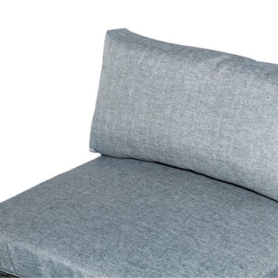 Mixed Gray 5-Piece PE Wicker Outdoor Sectional Sofa Set