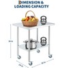 24x48 Stainless Steel Prep Table with 4 Locking Casters, Adjustable Under-Shelf, Heavy-Duty Commercial Kitchen Work Table for Garage, Outdoor Use - 2 of 4