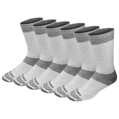 Dickies Men's Max Cushion Crew Socks 6pk - White 10-12: Tagless, Midweight Fabric