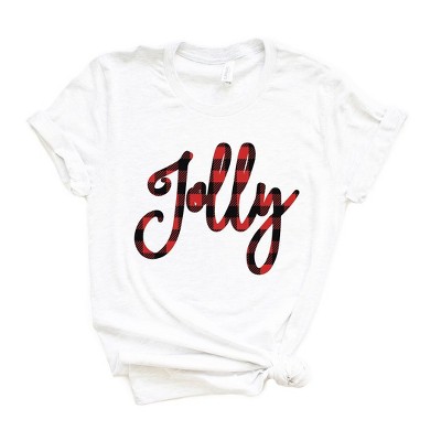 Simply Sage Market Women's Jolly Plaid Short Sleeve Graphic Tee