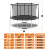 Jump Into Fun Trampoline With Safety Enclosure Net, Jumping Mat, Spring Cover Padding, Ladder Recreational Trampoline for Kids and Adults - 2 of 4