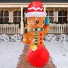 Joyfy 8 FT Christmas Inflatable Outdoor Decorations, Gingerbread Man with Gift Box Inflatable with Built-in LEDs for Xmas Indoor Outdoor Yard Décor - 4 of 4