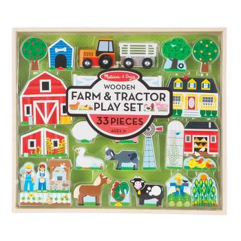 Melissa & Doug Wooden Farm & Tractor Play Set (33pc)