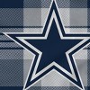 NFL Dallas Cowboys Plaid Steel Royal Plush Faux Shearling Blanket - 2 of 2
