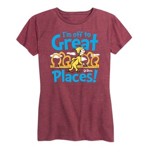Women's - Dr. Seuss - I'm Off To Great Places Short Sleeve Graphic T-Shirt - 1 of 4