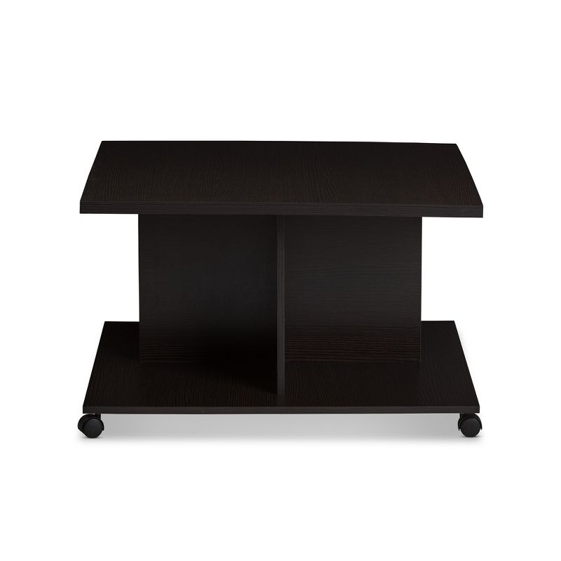 Cladine Modern and Contemporary Finished Coffee Table Dark Brown - Baxton Studio, 3 of 8