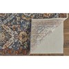 HomeRoots 2' X 3' Ivory Blue And Burnt Orange Floral Area Rug With Fringe - 4 of 4