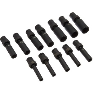 Grey Pneumatic 1/4" Surface Drive Deep Universal Set, Model 9712UMD, Hand Tool Parts and Accessories - 1 of 1