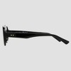 Women's Shiny Plastic Oval Sunglasses - Universal Thread™ Black - 3 of 3