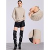 Allegra K Women's Long Sleeve Ribbed Stretch Winter Pullover Outwear High Neck Sweater - 2 of 4