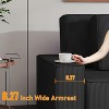 96 Inch Stripe Corduroy Sectional Sofa, Iron Frame, Modern L Shaped Sectional Sofa, 3-Seater, Wide Armrests, Chaise Lounge, for Living Room - 4 of 4
