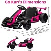 24V Kids Electric Drift Go-Kart, Adjustable Seat, 4 Speed Modes, LED Lights, Music & Horn, Battery-Powered Ride-On for Ages 6-12 - 2 of 4