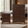 Sapphtopaz Modern Dresser with 5 Drawers, Tall Chest of Drawers with Round Handles, Retro Closet Organizers and Storage for Bedroom, Hallway - 4 of 4