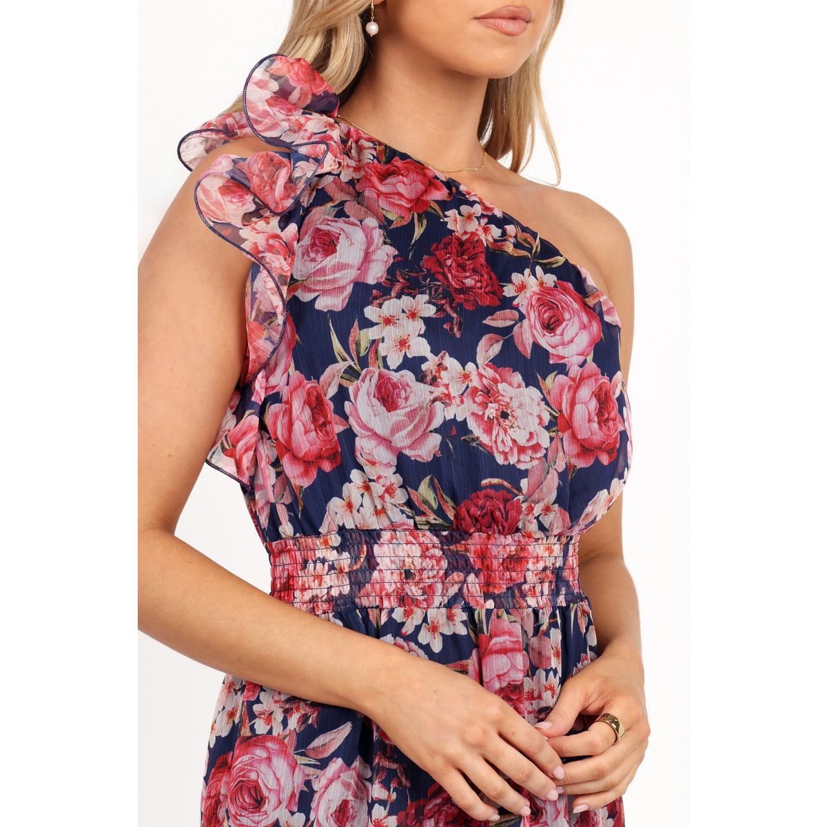 Petal and Pup Womens Layley One Shoulder Maxi Dress - thumbnail 4