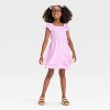 Girls' Short Sleeve Chiffon Dress - Cat & Jack™ Light Purple - 3 of 3