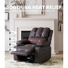 Oversized Electric Recliner Chair with Massage & Heat - 360° Swivel Rocker Power Recliner, Extra Wide 27" Recliner Chair with 1.5X Sponge - 3 of 4