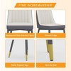 NicBex PU Leather Dining Chairs Set of 2/4,Upholstered Armless Chair with Stripe Backrest,Kitchen Chairs for Office,Living,Meeting Room - 4 of 4