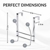Evideco French Home Goods Versatile Over-the-Door Metal Rack with Ceramic Hooks - 4 of 4