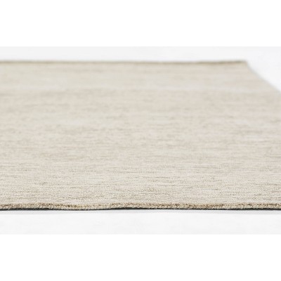 Natural Hand-Tufted Wool Rectangular Accent Rug