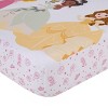 NoJo Disney Princess Make A Wish Pink, White and Yellow "Once Upon a Time" Nursery Photo Op Fitted Crib Sheet - 2 of 4